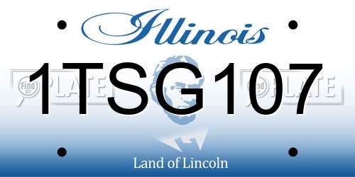 1TSG107 Illinois License Plate