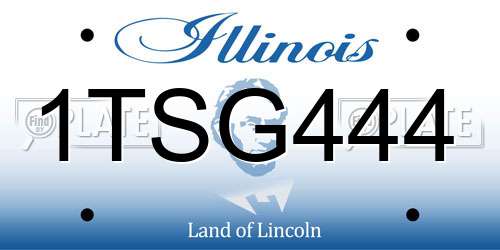 1TSG444 Illinois License Plate