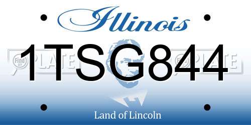 1TSG844 Illinois License Plate