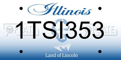 1TSI353 Illinois License Plate