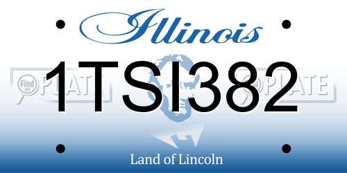 1TSI382 Illinois License Plate