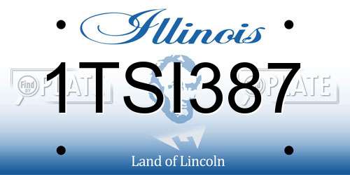 1TSI387 Illinois License Plate