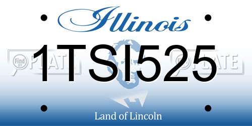 1TSI525 Illinois License Plate