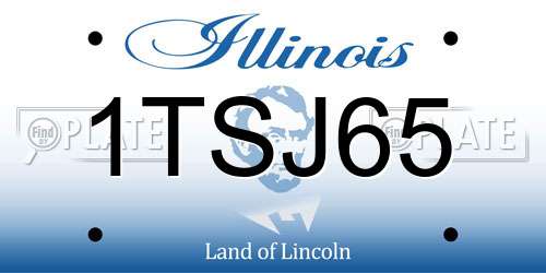 1TSJ65 Illinois License Plate