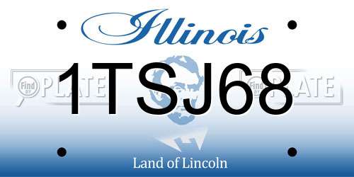 1TSJ68 Illinois License Plate