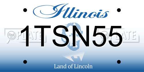 1TSN55 Illinois License Plate