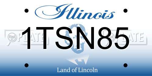 1TSN85 Illinois License Plate