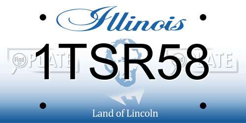 1TSR58 Illinois License Plate