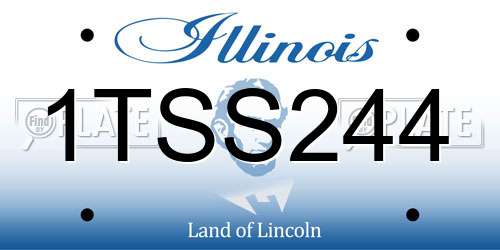 1TSS244 Illinois License Plate