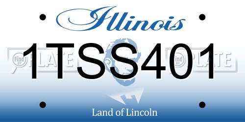 1TSS401 Illinois License Plate