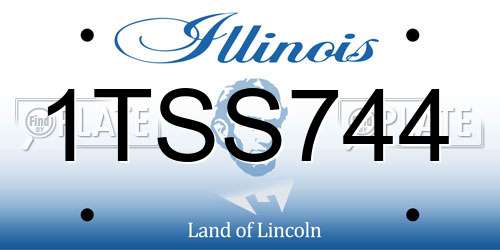 1TSS744 Illinois License Plate