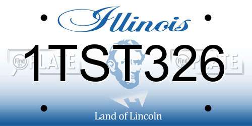 1TST326 Illinois License Plate
