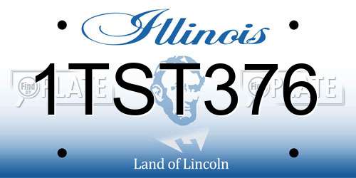 1TST376 Illinois License Plate