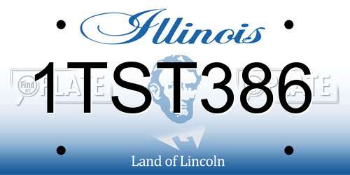 1TST386 Illinois License Plate