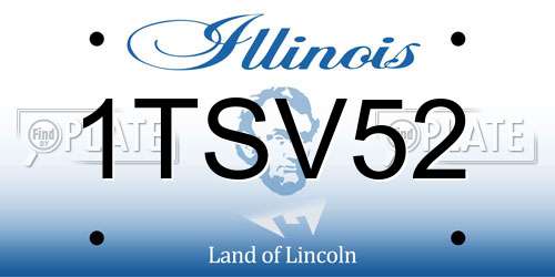 1TSV52 Illinois License Plate