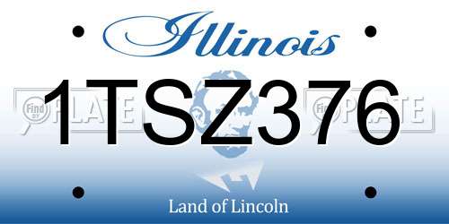 1TSZ376 Illinois License Plate