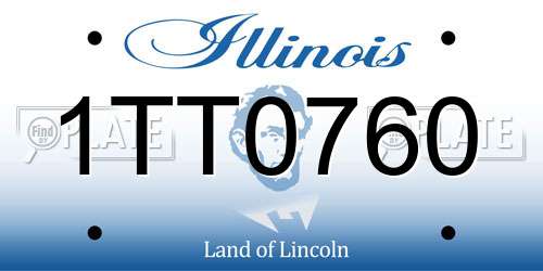 1TT0760 Illinois License Plate