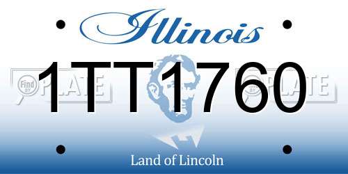 1TT1760 Illinois License Plate