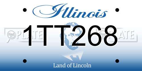 1TT268 Illinois License Plate