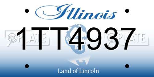 1TT4937 Illinois License Plate