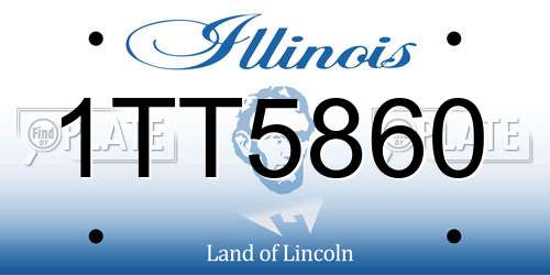1TT5860 Illinois License Plate