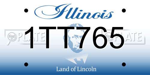 1TT765 Illinois License Plate