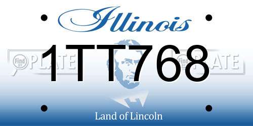 1TT768 Illinois License Plate