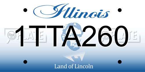 1TTA260 Illinois License Plate