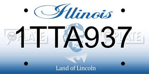 1TTA937 Illinois License Plate
