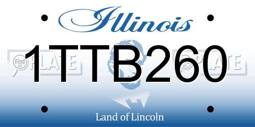 1TTB260 Illinois License Plate