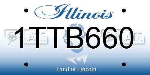 1TTB660 Illinois License Plate
