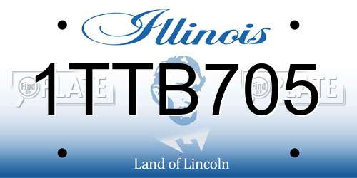 1TTB705 Illinois License Plate