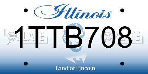 1TTB708 Illinois License Plate