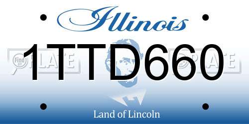 1TTD660 Illinois License Plate