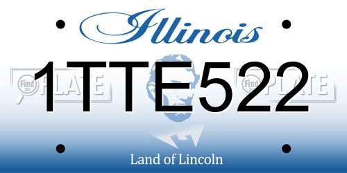 1TTE522 Illinois License Plate