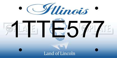 1TTE577 Illinois License Plate