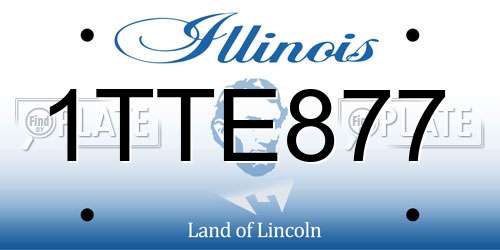 1TTE877 Illinois License Plate