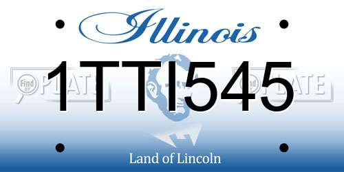 1TTI545 Illinois License Plate