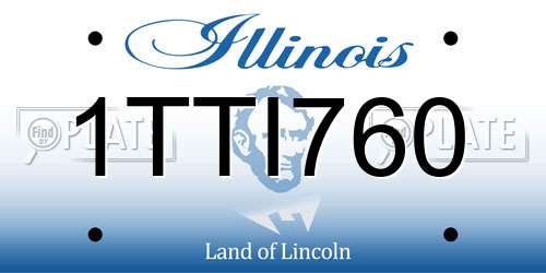 1TTI760 Illinois License Plate