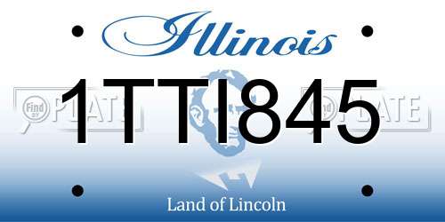 1TTI845 Illinois License Plate