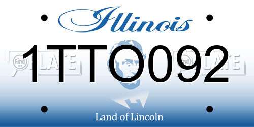 1TTO092 Illinois License Plate