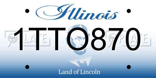 1TTO870 Illinois License Plate