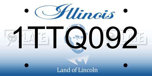 1TTQ092 Illinois License Plate