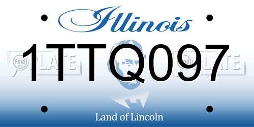 1TTQ097 Illinois License Plate