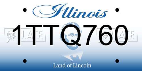 1TTQ760 Illinois License Plate