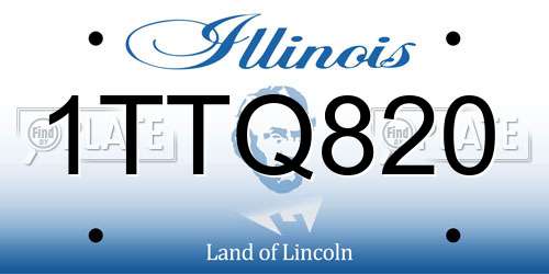 1TTQ820 Illinois License Plate