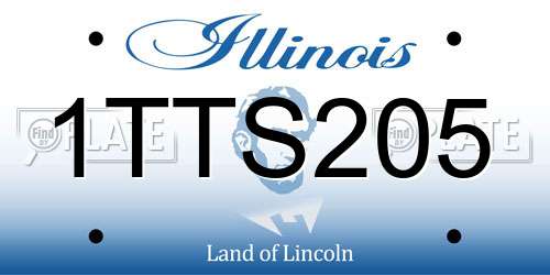 1TTS205 Illinois License Plate