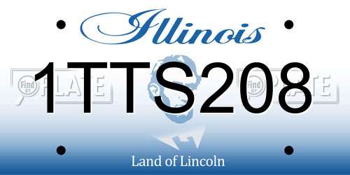 1TTS208 Illinois License Plate