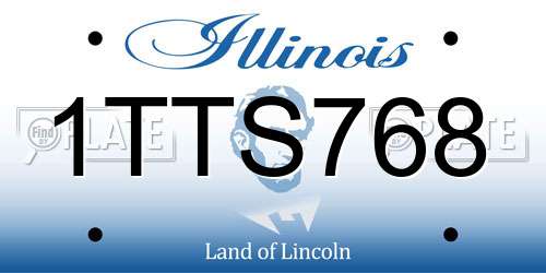 1TTS768 Illinois License Plate