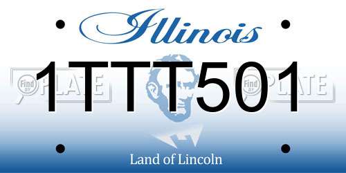 1TTT501 Illinois License Plate